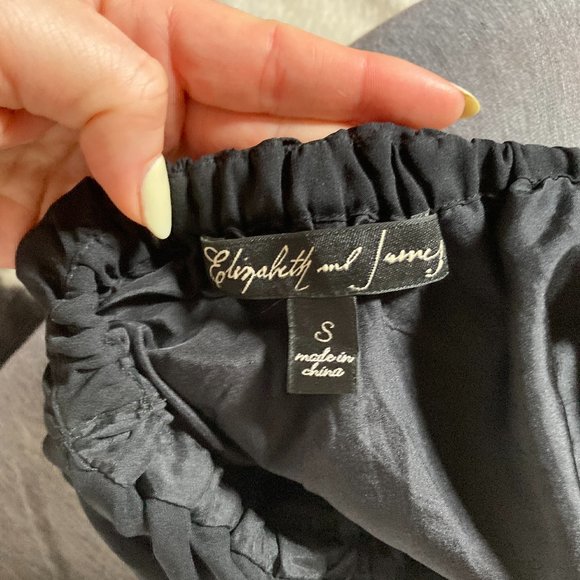 Elizabeth & James - Open Back Long Flowy Dress - Sheer Silk - Black - Size S - Picture 3 of 4